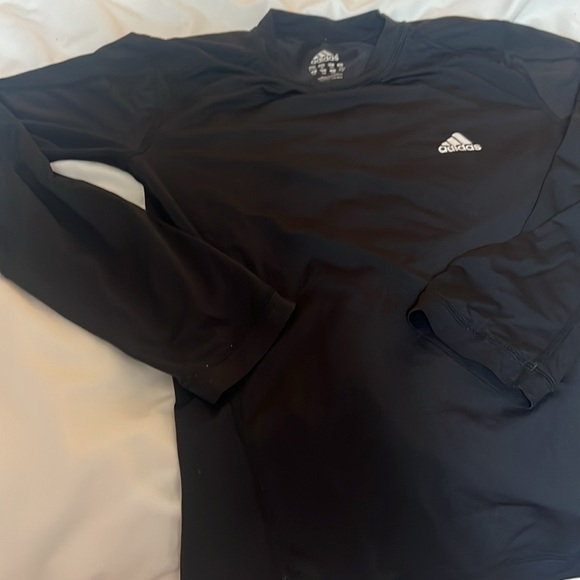 Adidas climalite long sleeve black performance shirt boys medium 11/12 years - Picture 4 of 5